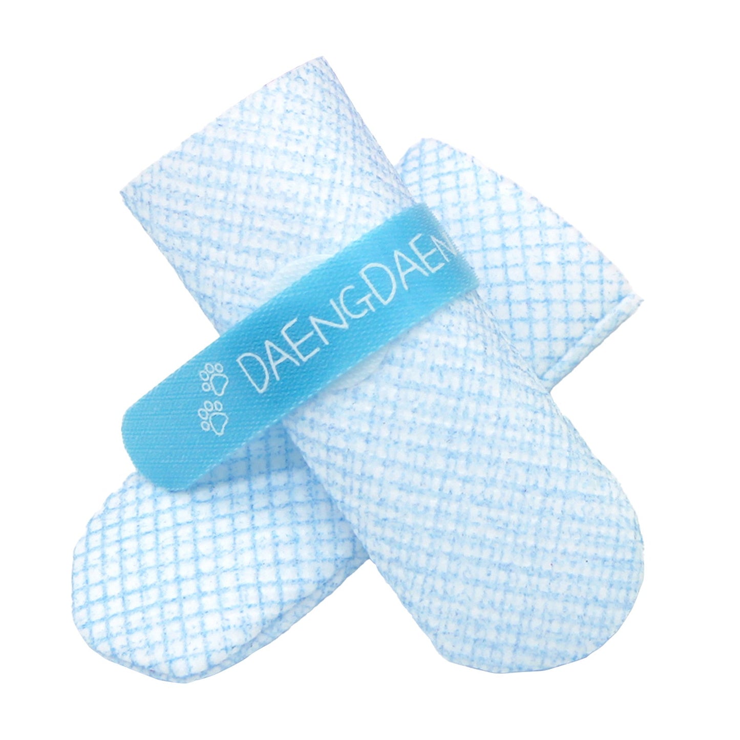28pc Waterproof Anti-Slip Disposable Dog Shoes - Blue - Medium