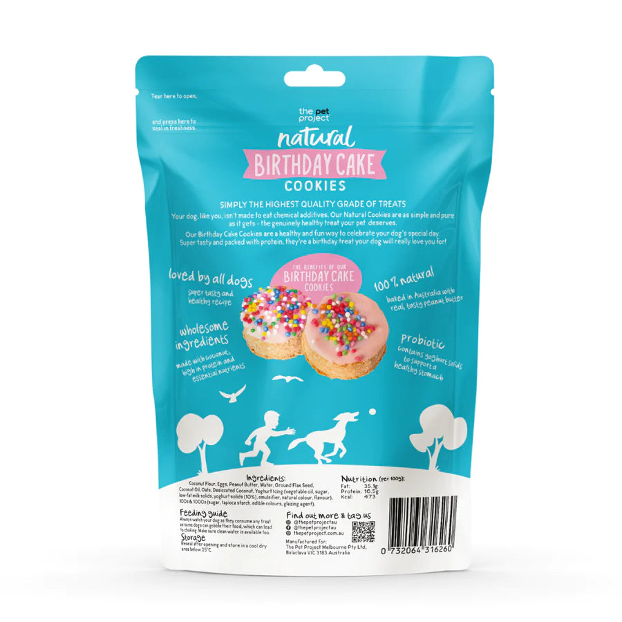 The Pet Project Natural Birthday Cake Cookies - 8 Pack