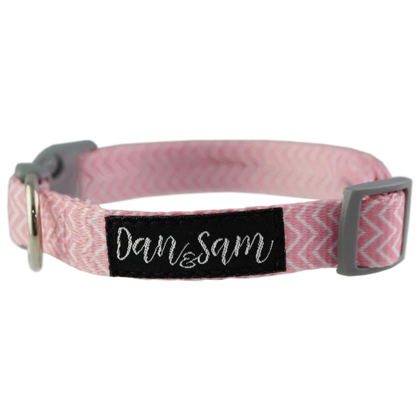 Dan & Sam Adjustable Polyester Dog Webbing Collar – Candy Floss