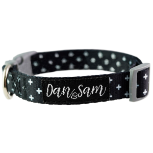 Dan & Sam Adjustable Polyester Dog Webbing Collar – Crossways