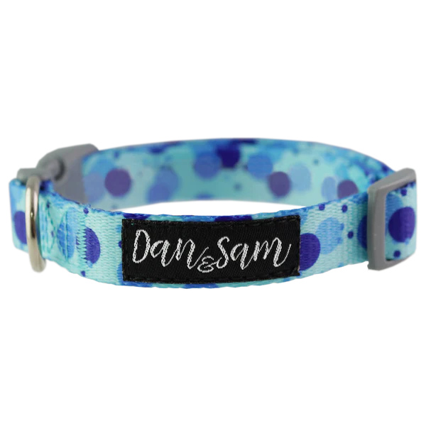 Dan & Sam Adjustable Polyester Dog Webbing Collar – Dazzling Dots