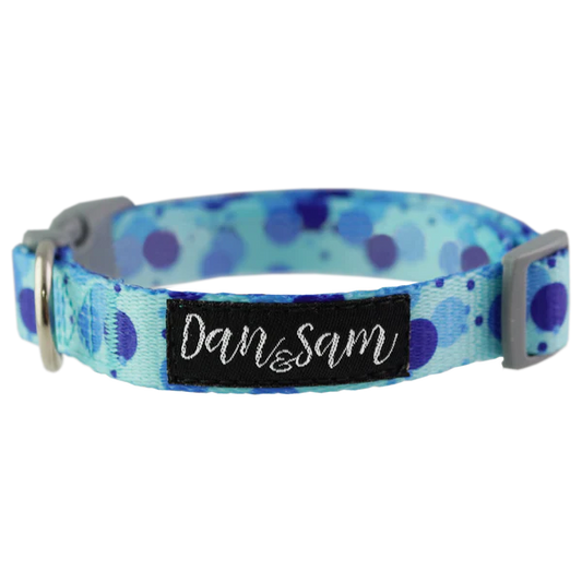 Dan & Sam Adjustable Polyester Dog Webbing Collar – Dazzling Dots