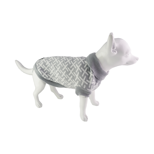 Dan & Sam Dog Jumper with Leg Straps – Grey Kisses
