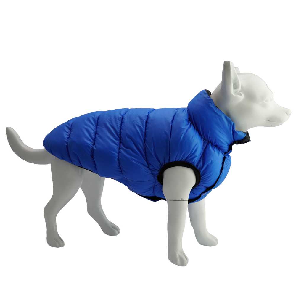 Dan & Sam Dog REVERSIBLE Puffer Jacket – BLUE/BLACK
