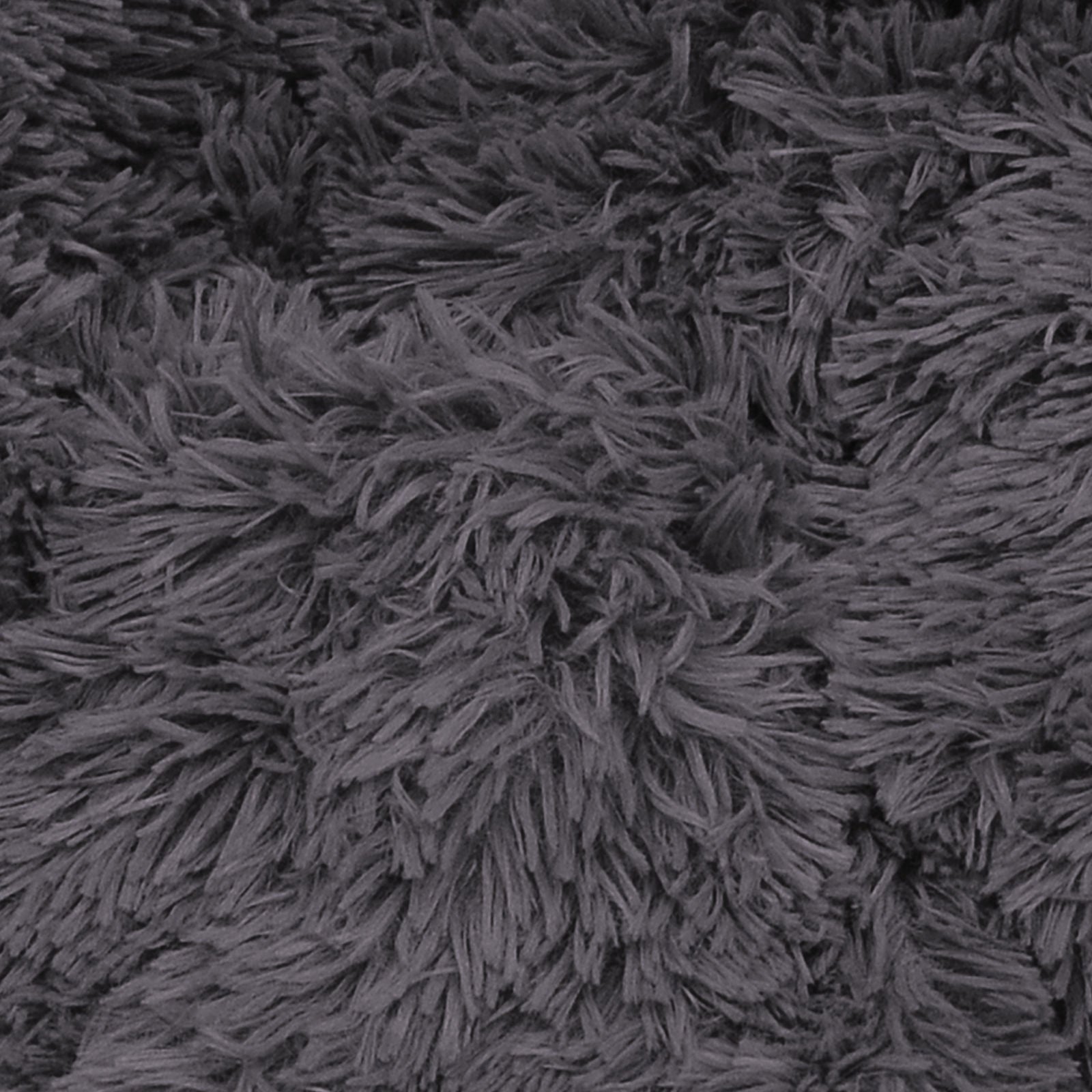 Dark Grey 90cm Calming Warm Plush Round Bed