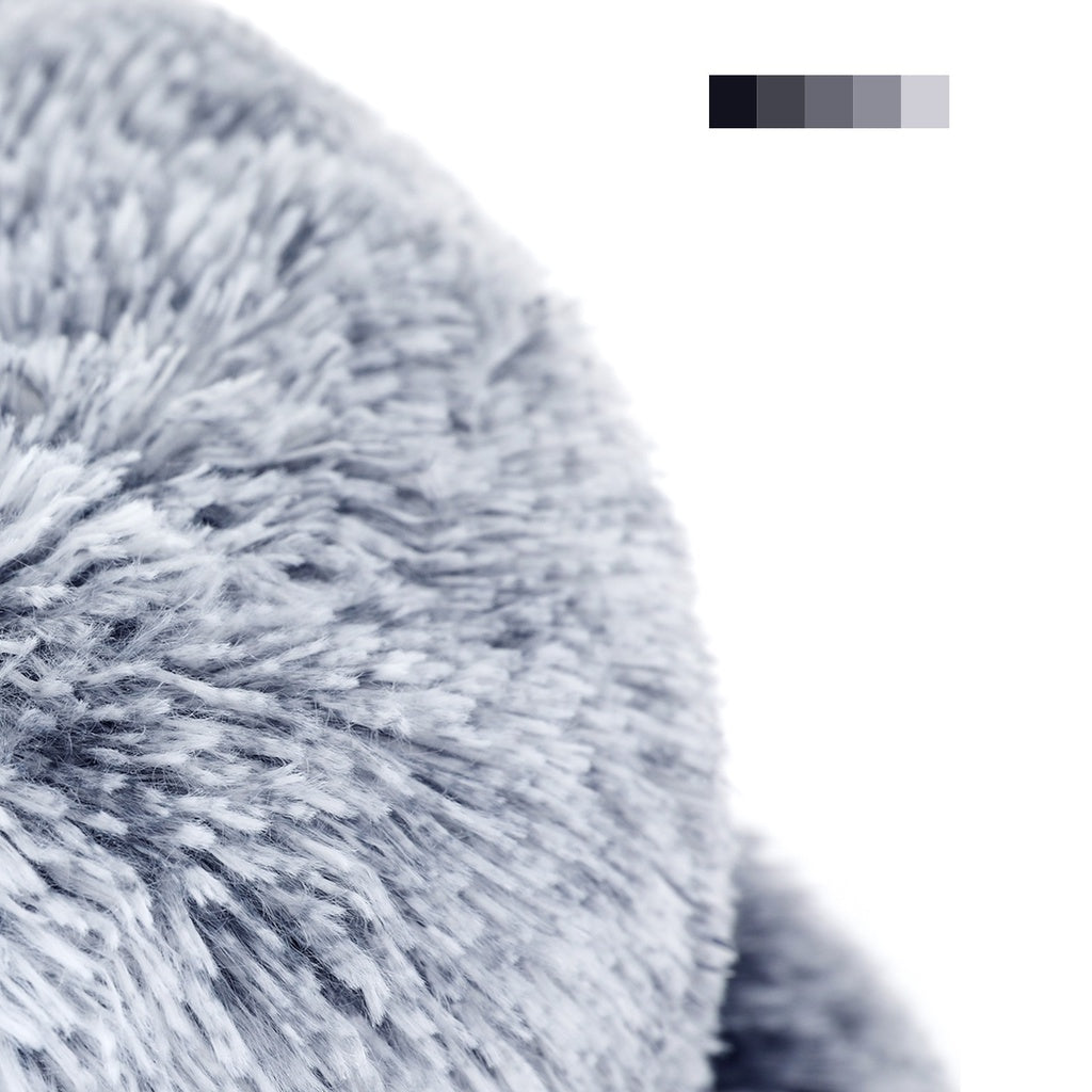 FEANDREA Plush Bed with Removable Washable Cover Grey 50cm