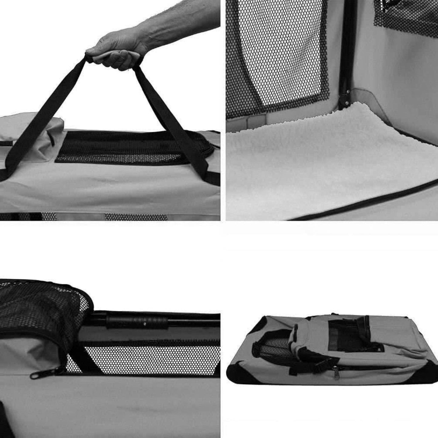 FLOOFI Portable Pet Carrier-Model 1 XL Size (Grey)