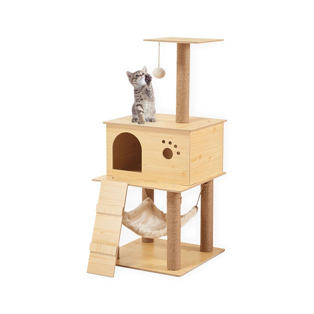 FLOOFI Wooden Cat Tree 130cm