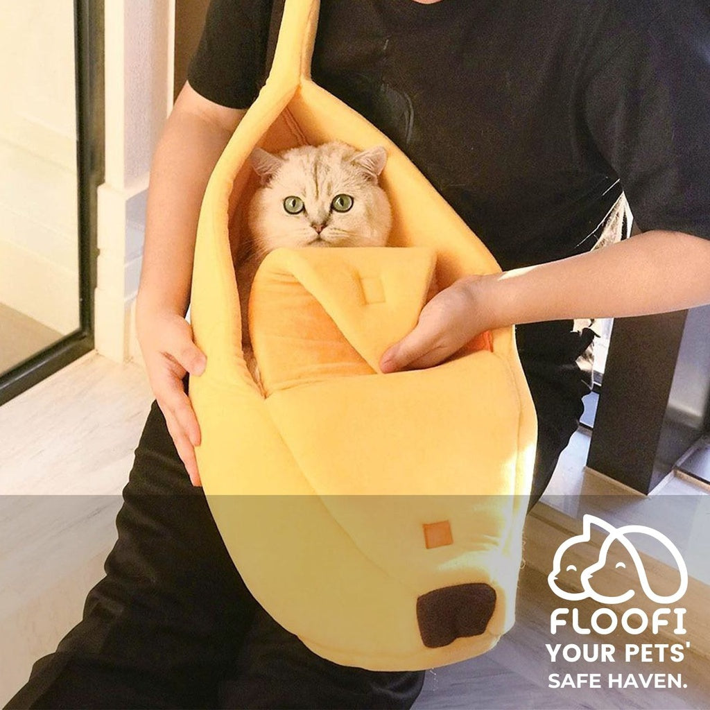 Floofi Banana Cat Bed Yellow - XL