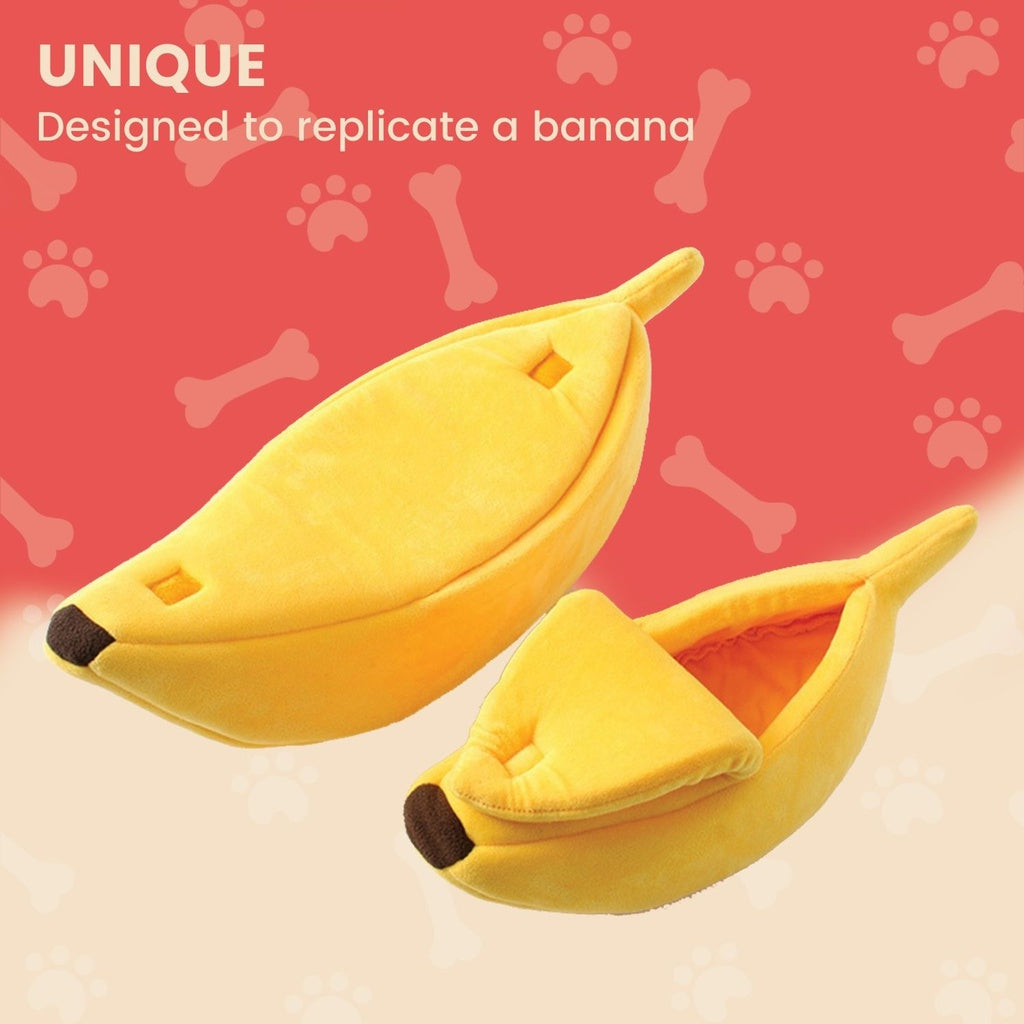 Floofi Banana Cat Bed Yellow - XL