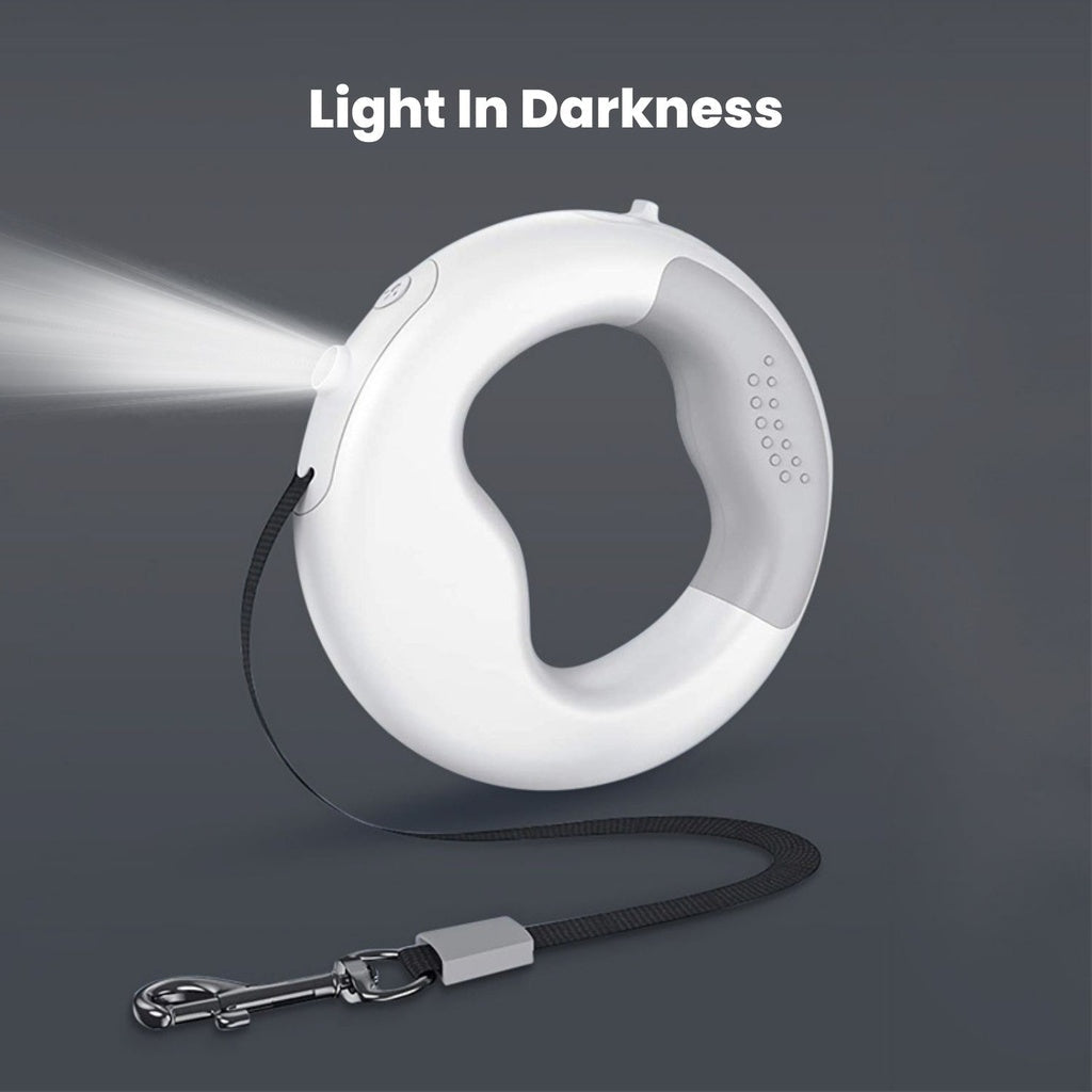 Floofi Dog Leash with USB and LED White