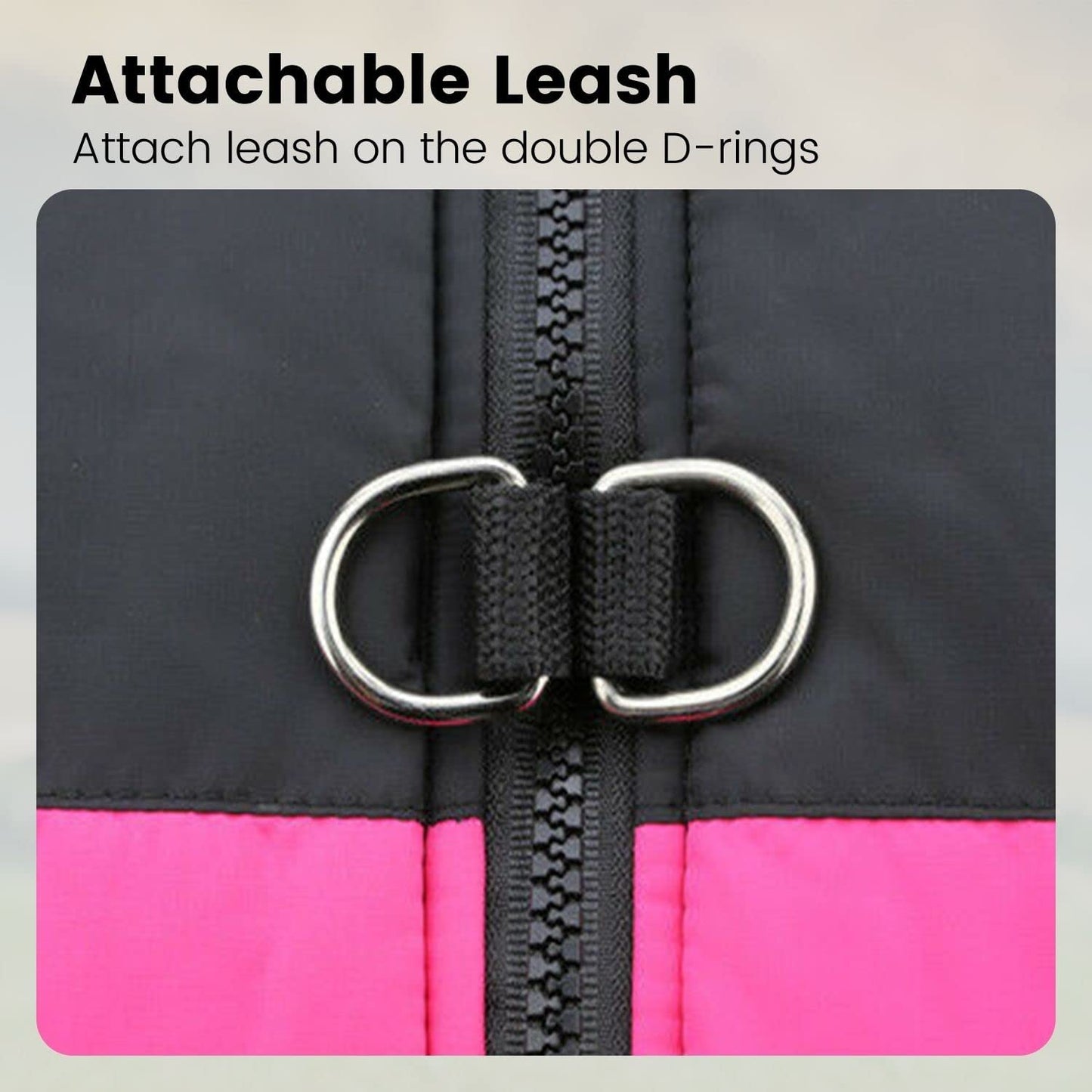 Floofi Dog Winter Vest Pink - S