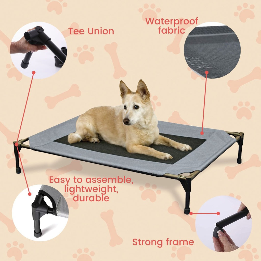 Floofi Elevated Pet Bed - Black - XL