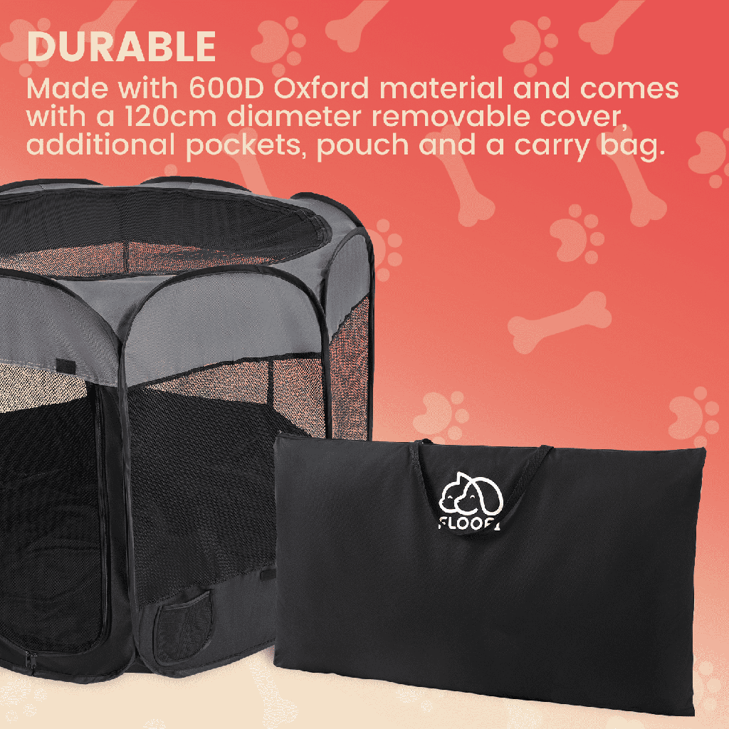 Floofi Oxford Playpen (120cm Blue)