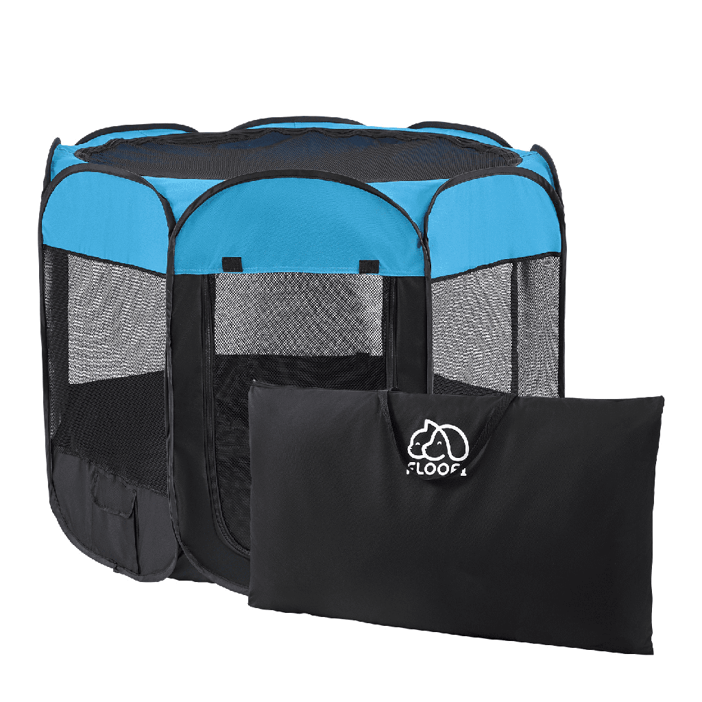 Floofi Oxford Playpen (120cm Blue)