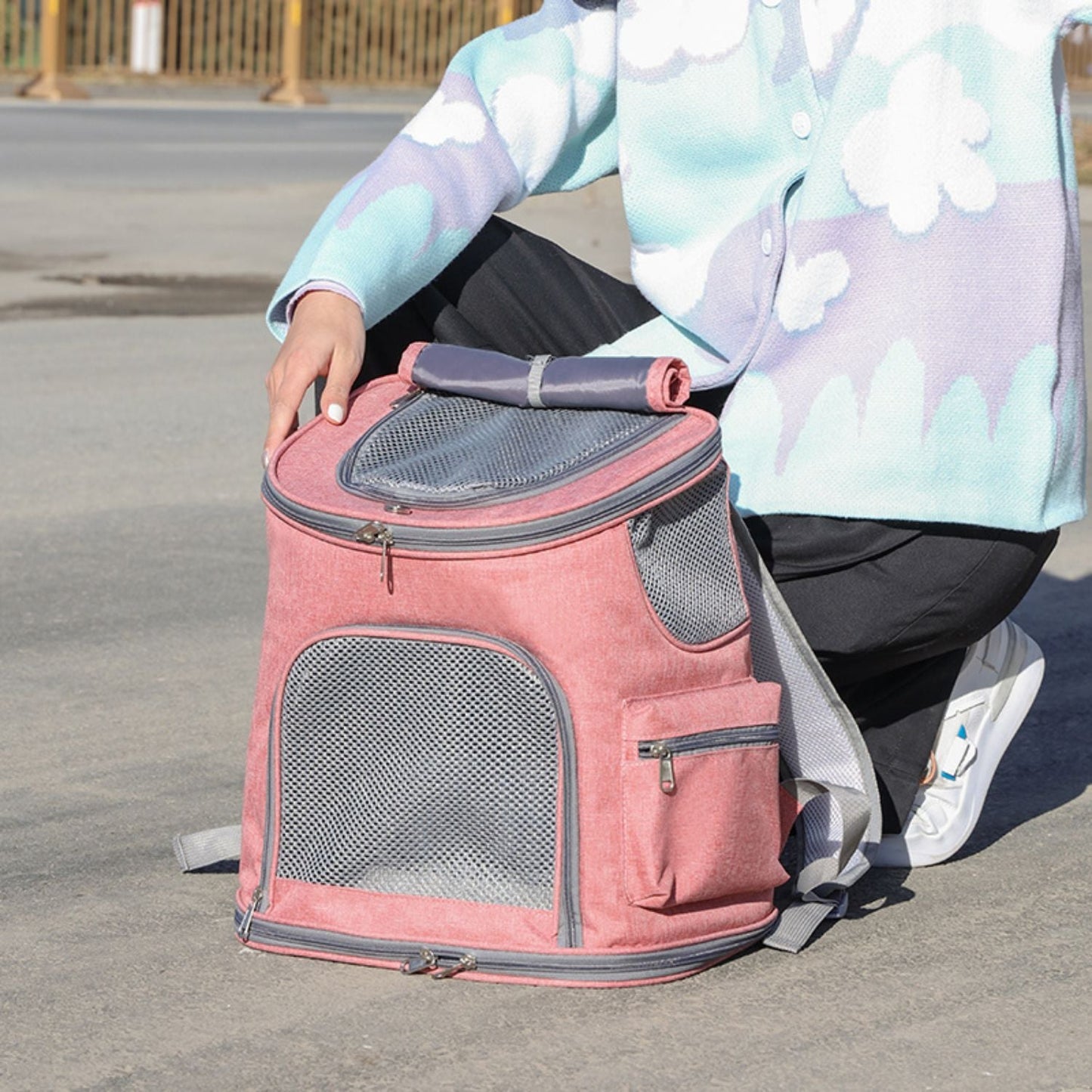 Floofi Pet Backpack - Model 2 - Pink