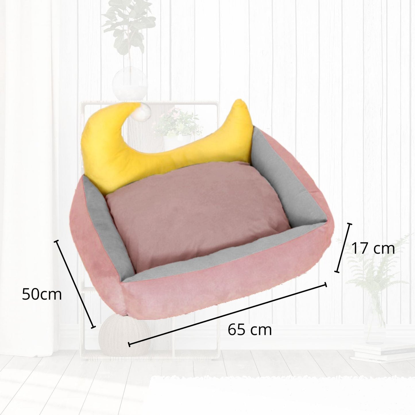 Floofi Pet Bed Moon Design Green - L