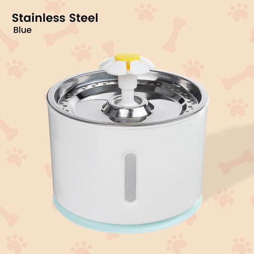 Floofi Pet Water Fountain 2.4L with Stainless Steel Blue