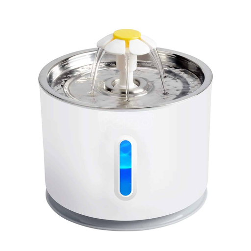 Floofi Pet Water Fountain 2.4L with Stainless Steel Grey