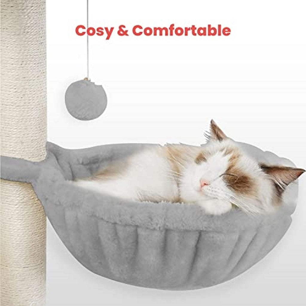 Floofi Plush Cat Condo Tree Light Grey 104cm
