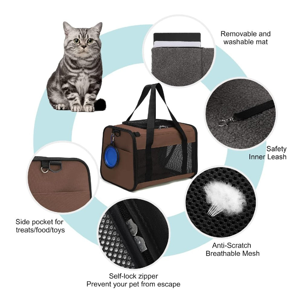 Floofi Portable Pet Carrier L Size (Brown)
