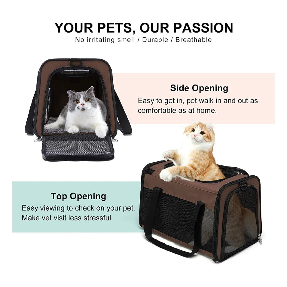 Floofi Portable Pet Carrier L Size (Brown)