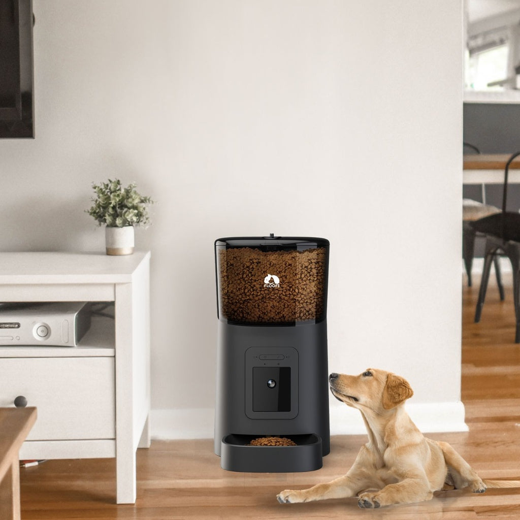 Floofi Smart Pet Feeder with Camera - Black
