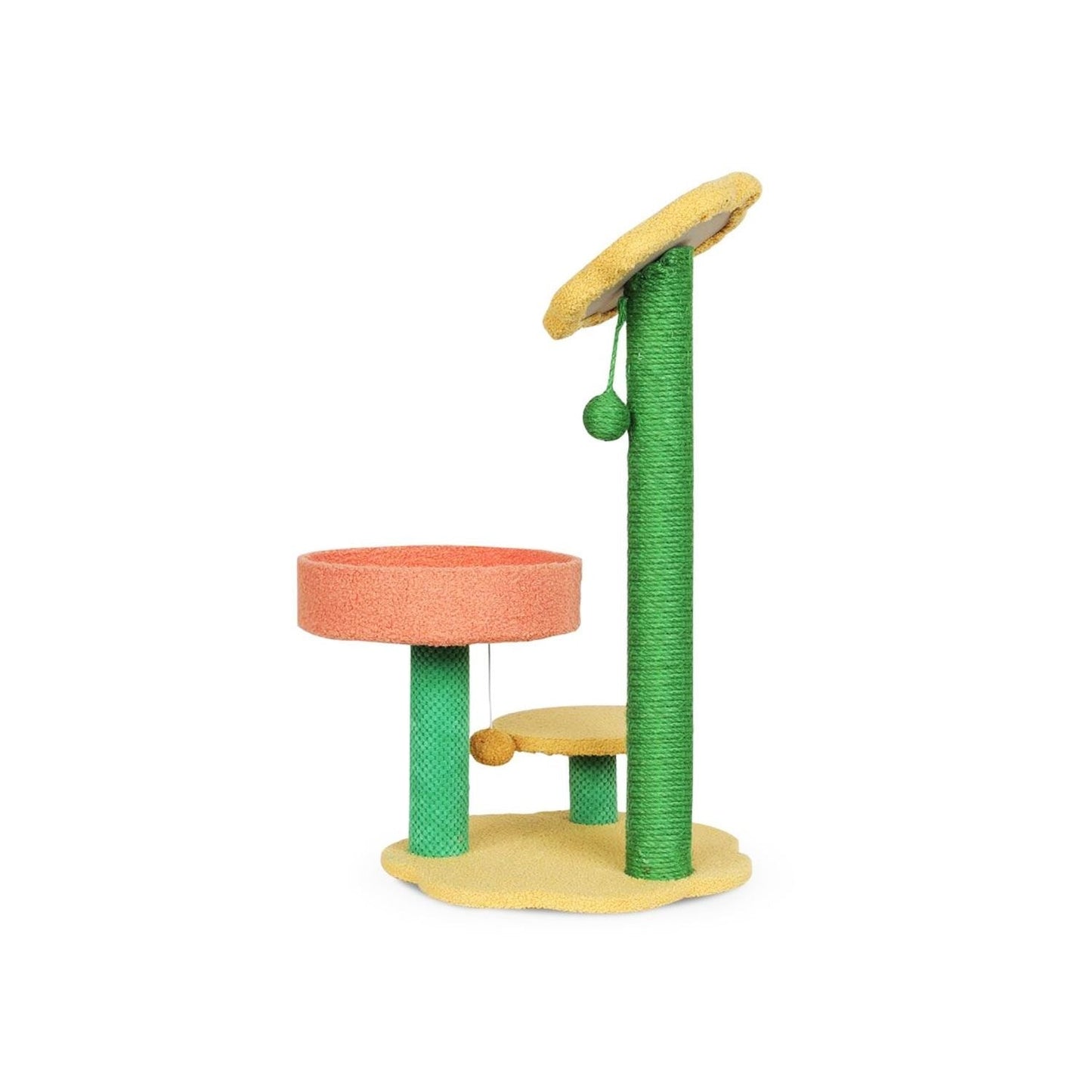 Floofi Sunflower Plush Scratching Post Cat Tree 75cm
