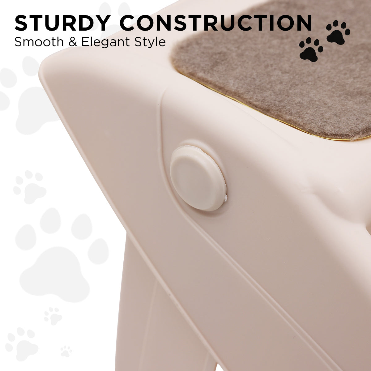 Furtastic 50cm Foldable Step Ladder Stairs - White