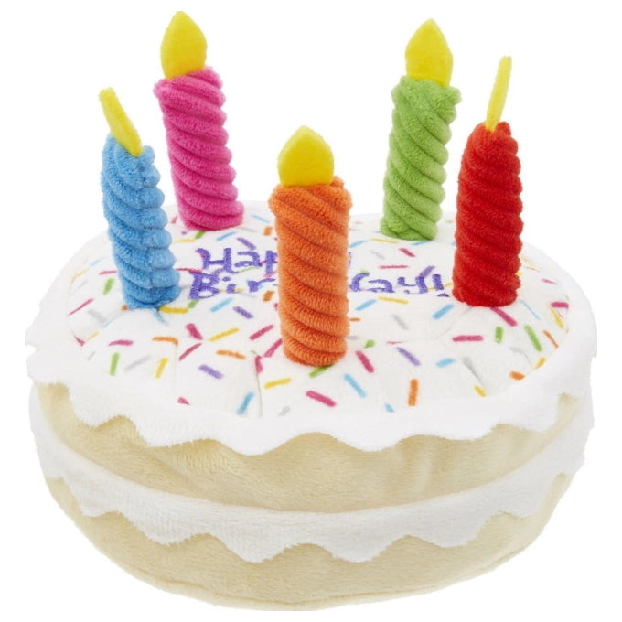 Fuzzy Friends Plush Happy Birthday Cake – Round