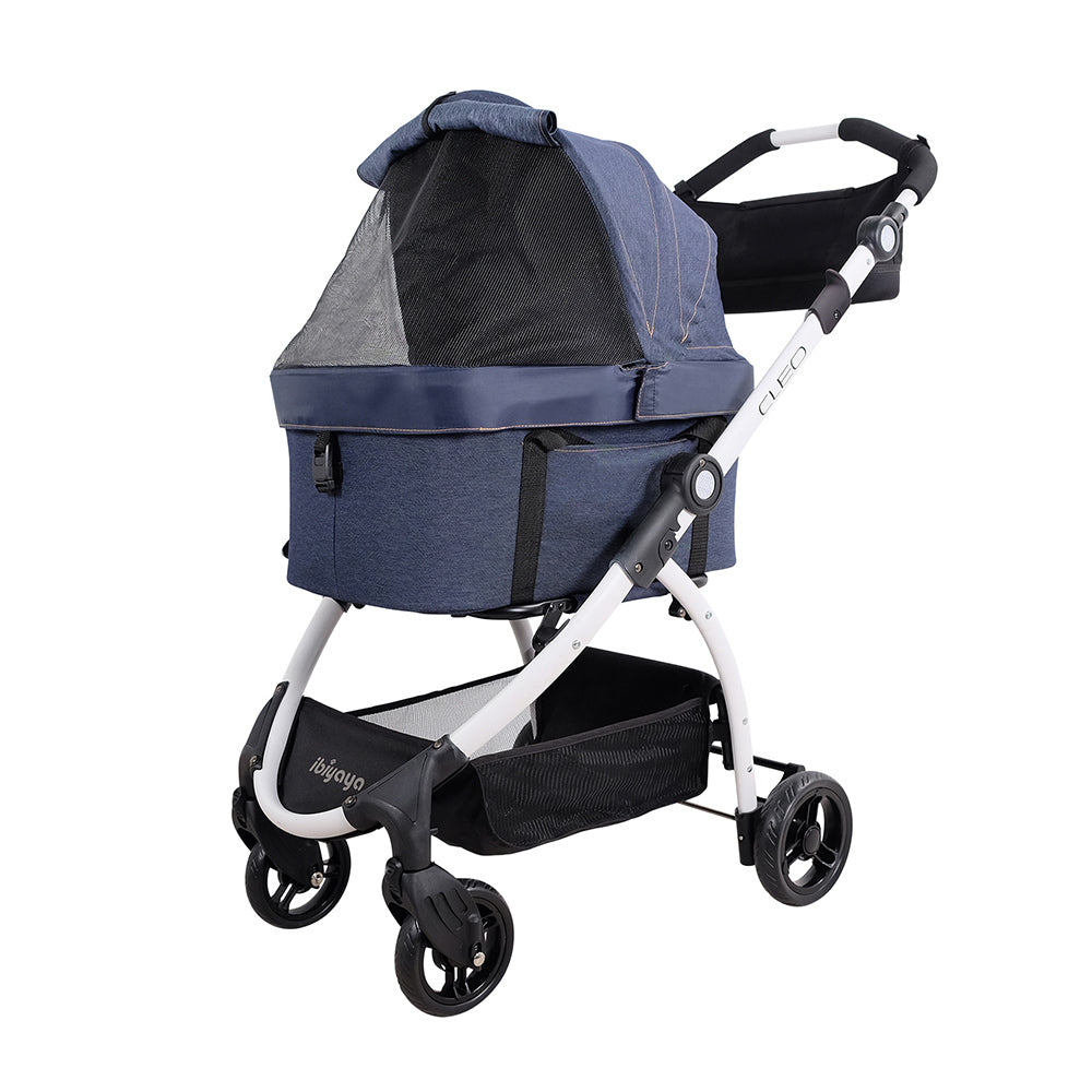 Ibiyaya CLEO Multifunction Pet Stroller & Car Seat Travel System (Up to 20Kg) - Blue Jeans