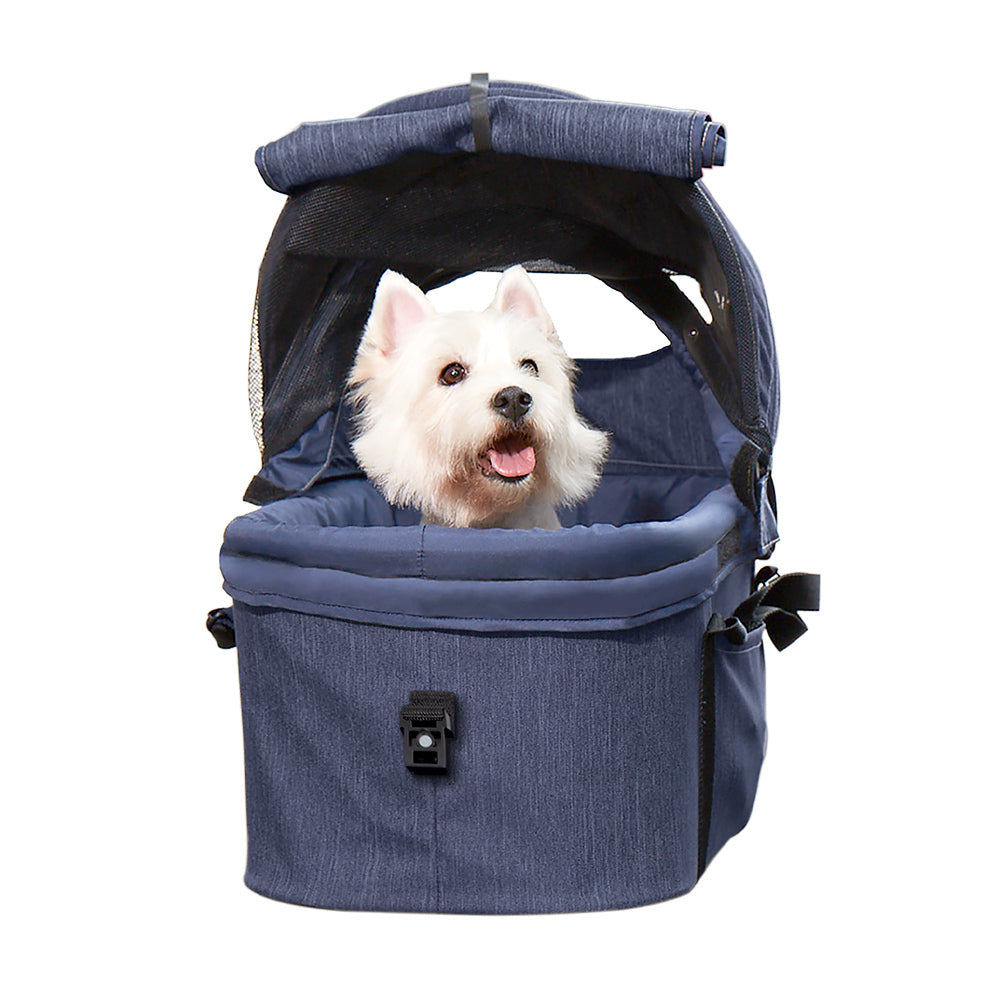 Ibiyaya CLEO Multifunction Pet Stroller & Car Seat Travel System (Up to 20Kg) - Blue Jeans
