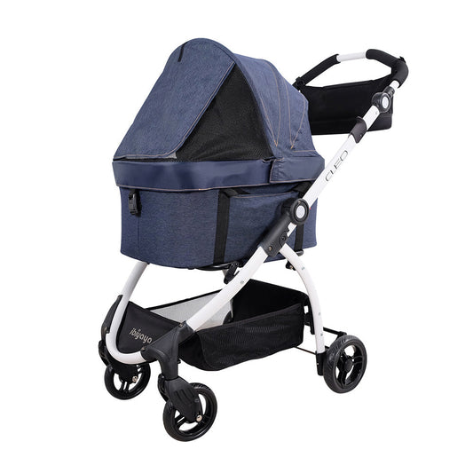 Ibiyaya CLEO Multifunction Pet Stroller & Car Seat Travel System (Up to 20Kg) - Blue Jeans