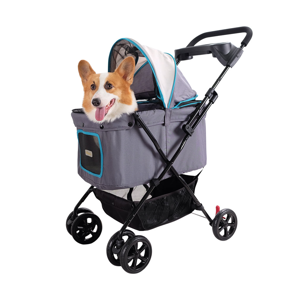 Ibiyaya Easy Strolling Pet Buggy (Up to 20kg) - Simple Grey