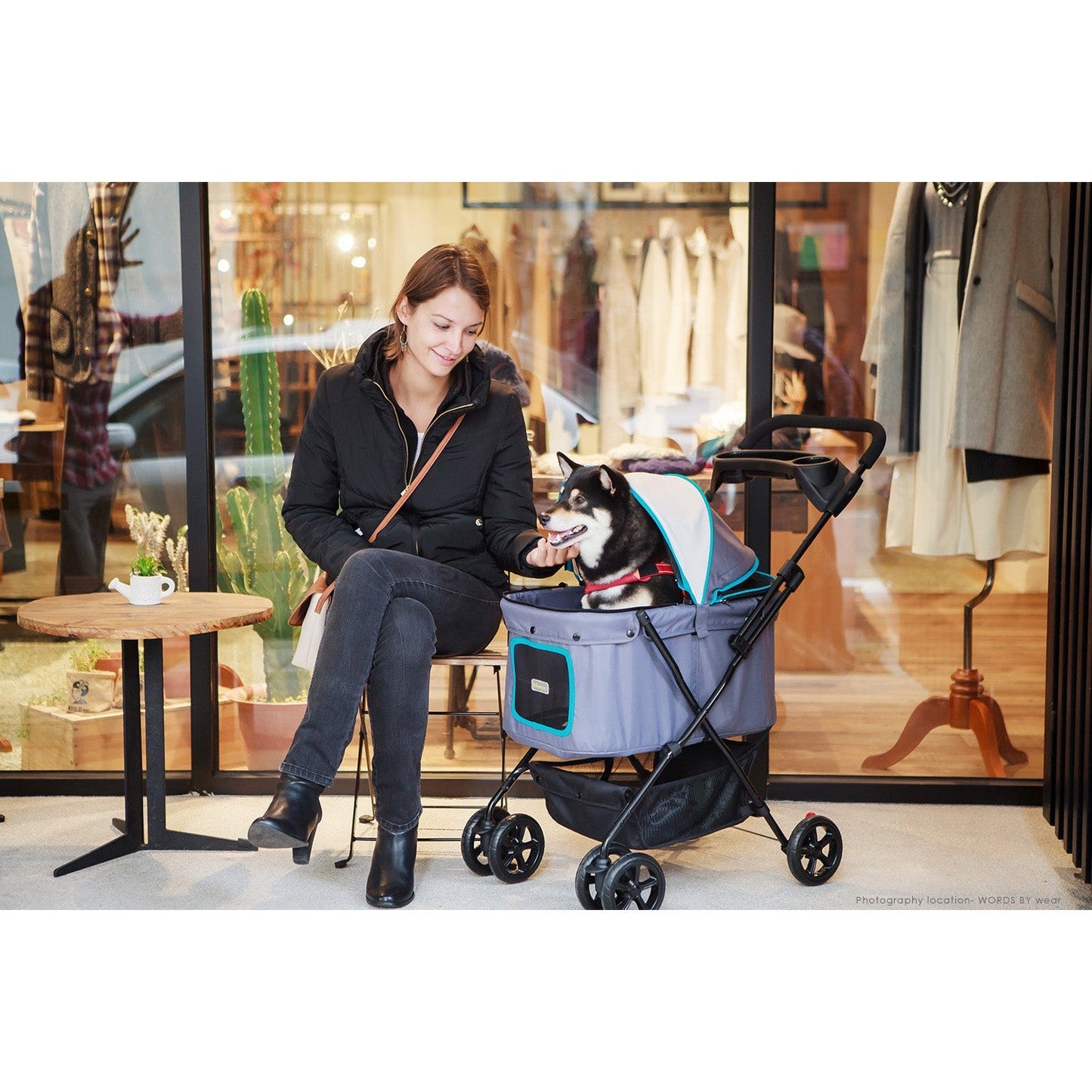 Ibiyaya Easy Strolling Pet Buggy (Up to 20kg) - Simple Grey