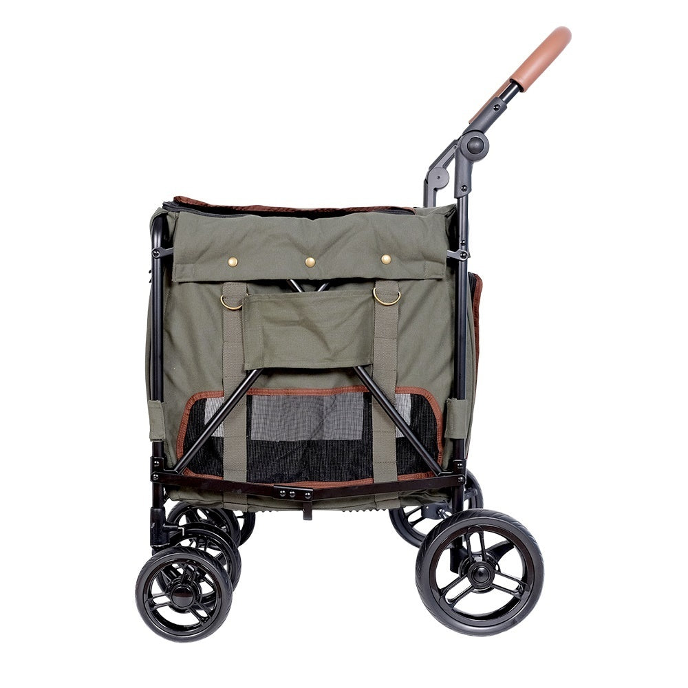 Ibiyaya Gentle Giant Dual Entry Pet Wagon (Up to 25kg) - Army Green