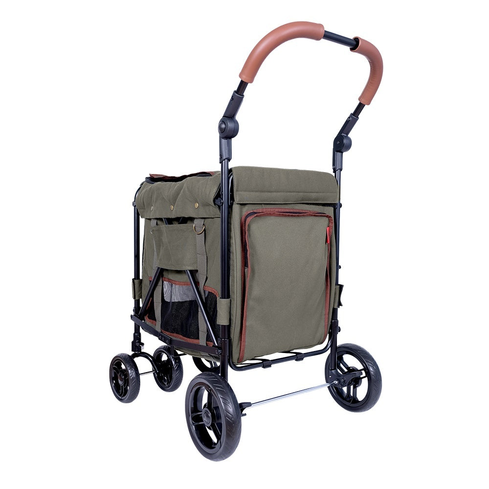 Ibiyaya Gentle Giant Dual Entry Pet Wagon (Up to 25kg) - Army Green
