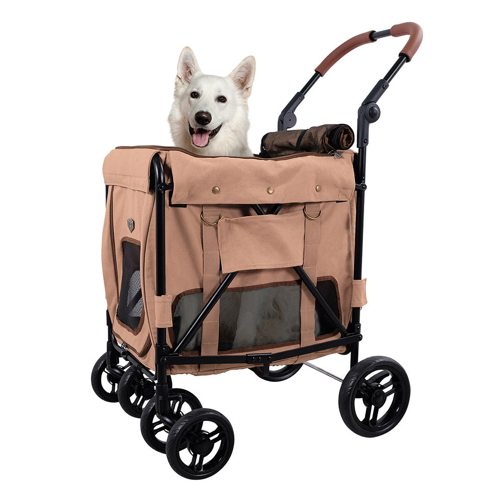 Ibiyaya Gentle Giant Dual Entry Pet Wagon (Up to 25kg) - Peach