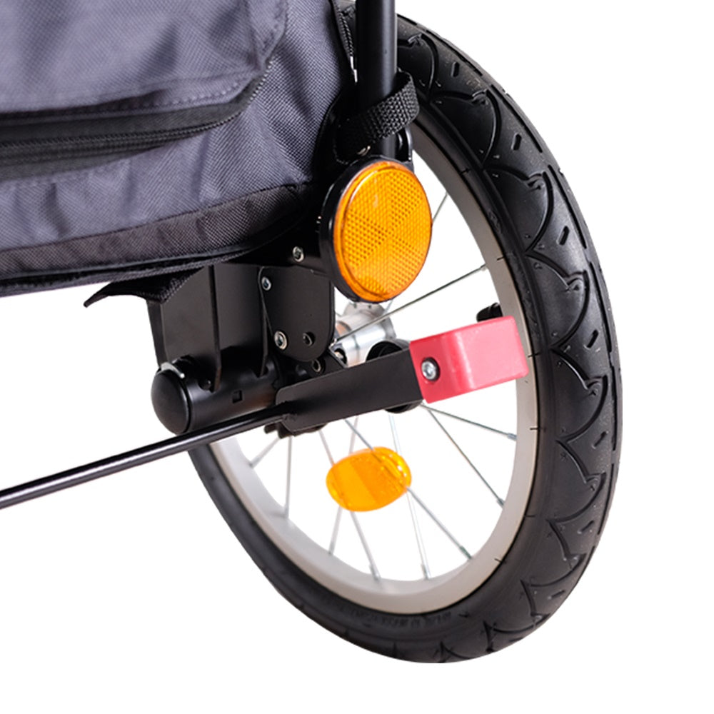 Ibiyaya Happy Pet Trailer/Jogger 2.0 (Up to 30Kg) with Bicycle Attachment - Latte