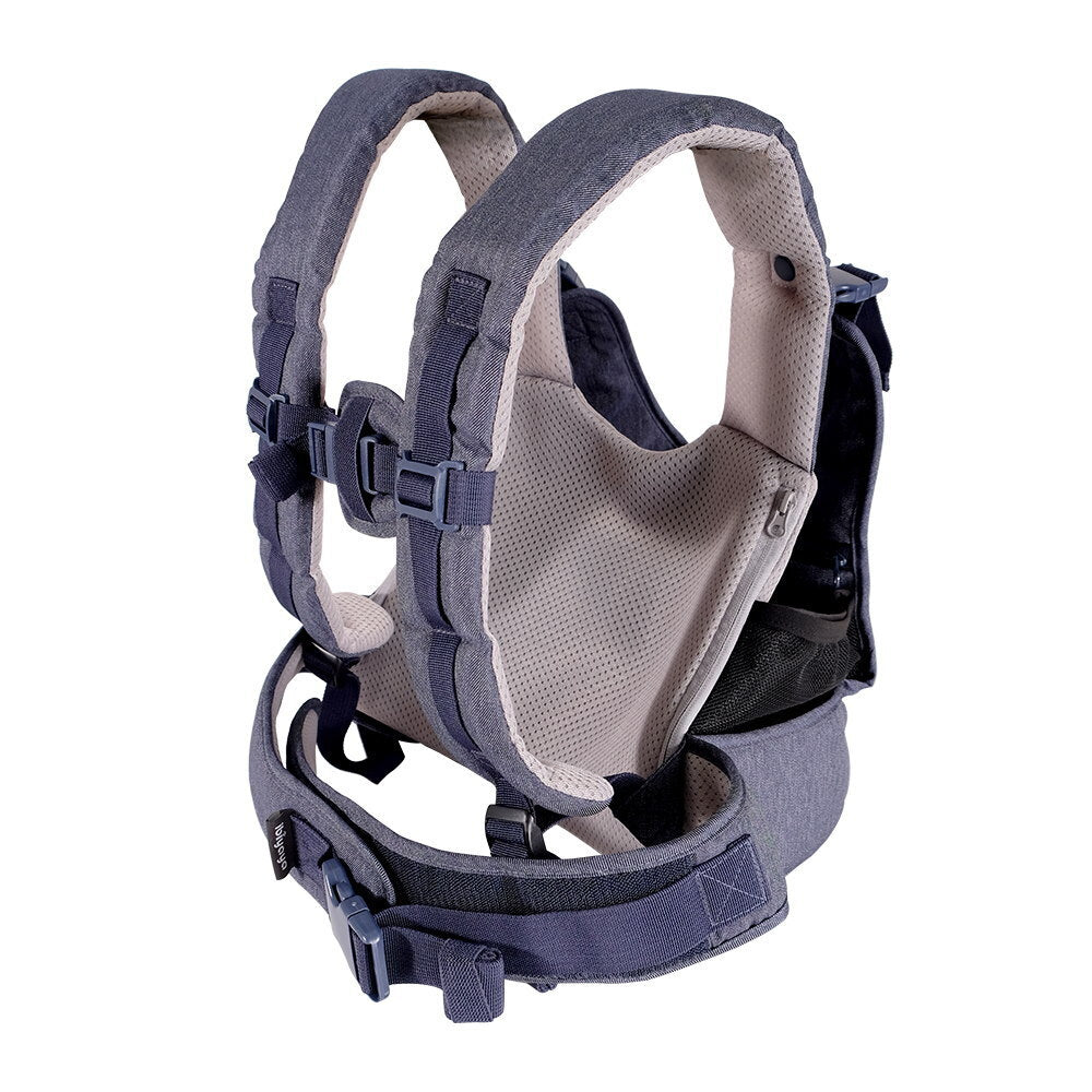 Ibiyaya Hug Pack Padded & Mesh Dog Sling Carrier (Up to 4Kg) - Denim Blue