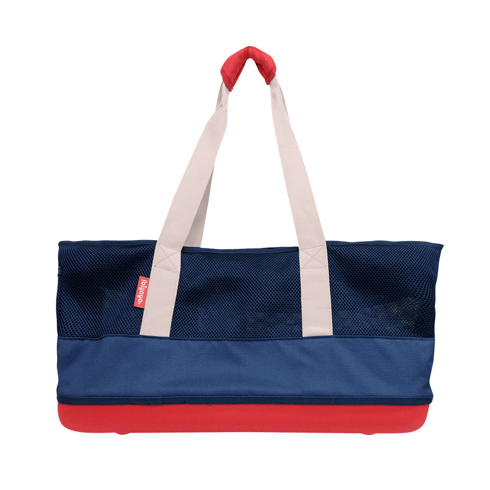 Ibiyaya Light Pet Carrier with Hardshell Base for Dachshunds & Long Pets (Up to 9Kg) - Navy