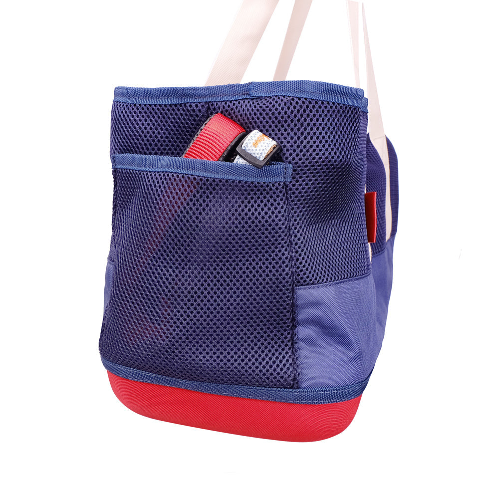 Ibiyaya Light Pet Carrier with Hardshell Base for Dachshunds & Long Pets (Up to 9Kg) - Navy