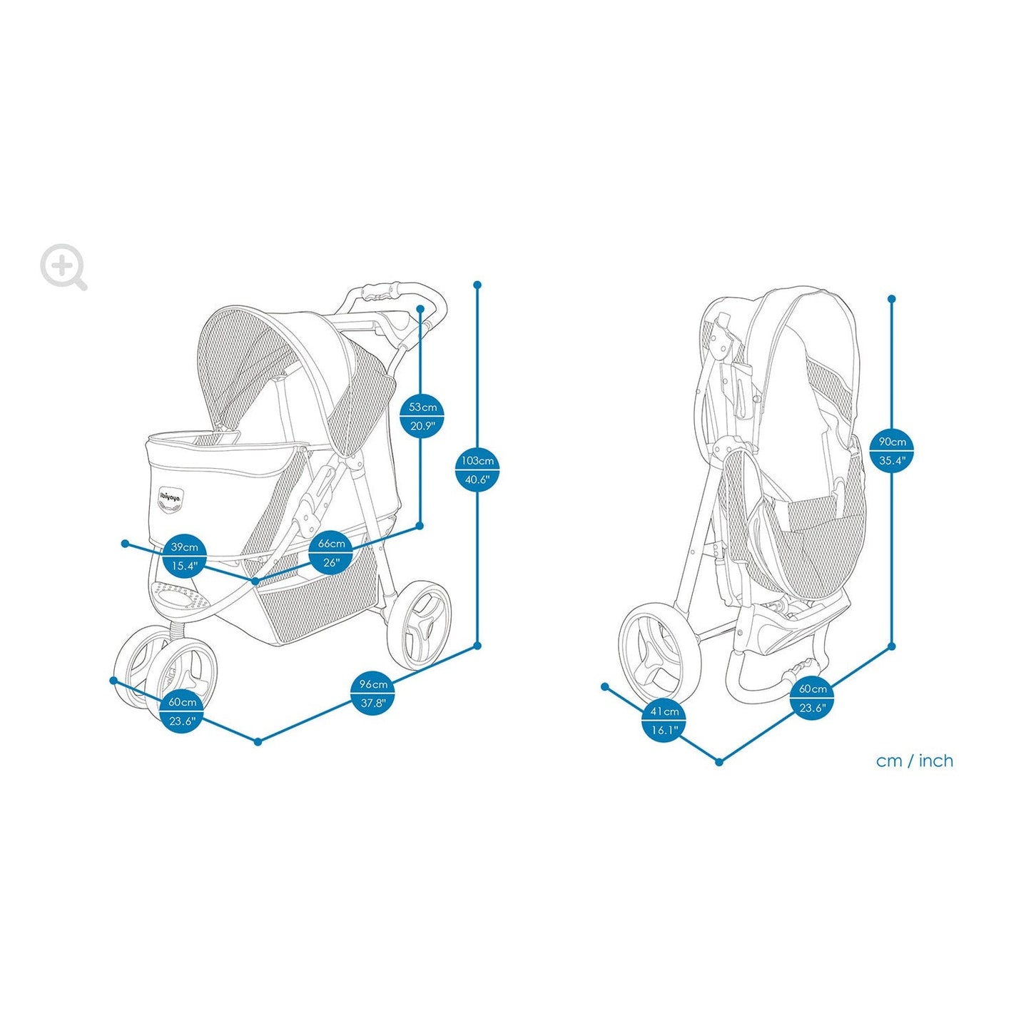 Ibiyaya Monarch Premium Pet Jogger (Up to 28Kg) - Luxury Gold