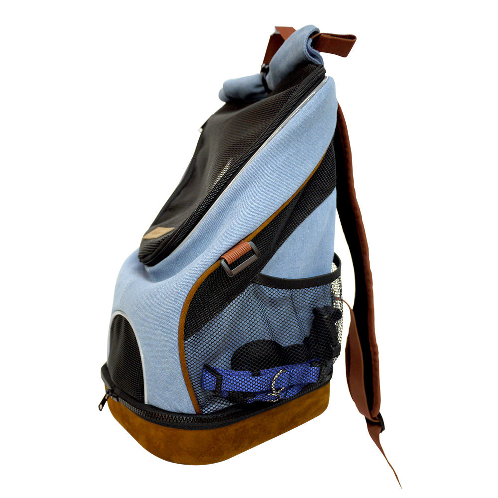 Ibiyaya New Denim Fun Lightweight Pet Backpack (Up to 6Kg)