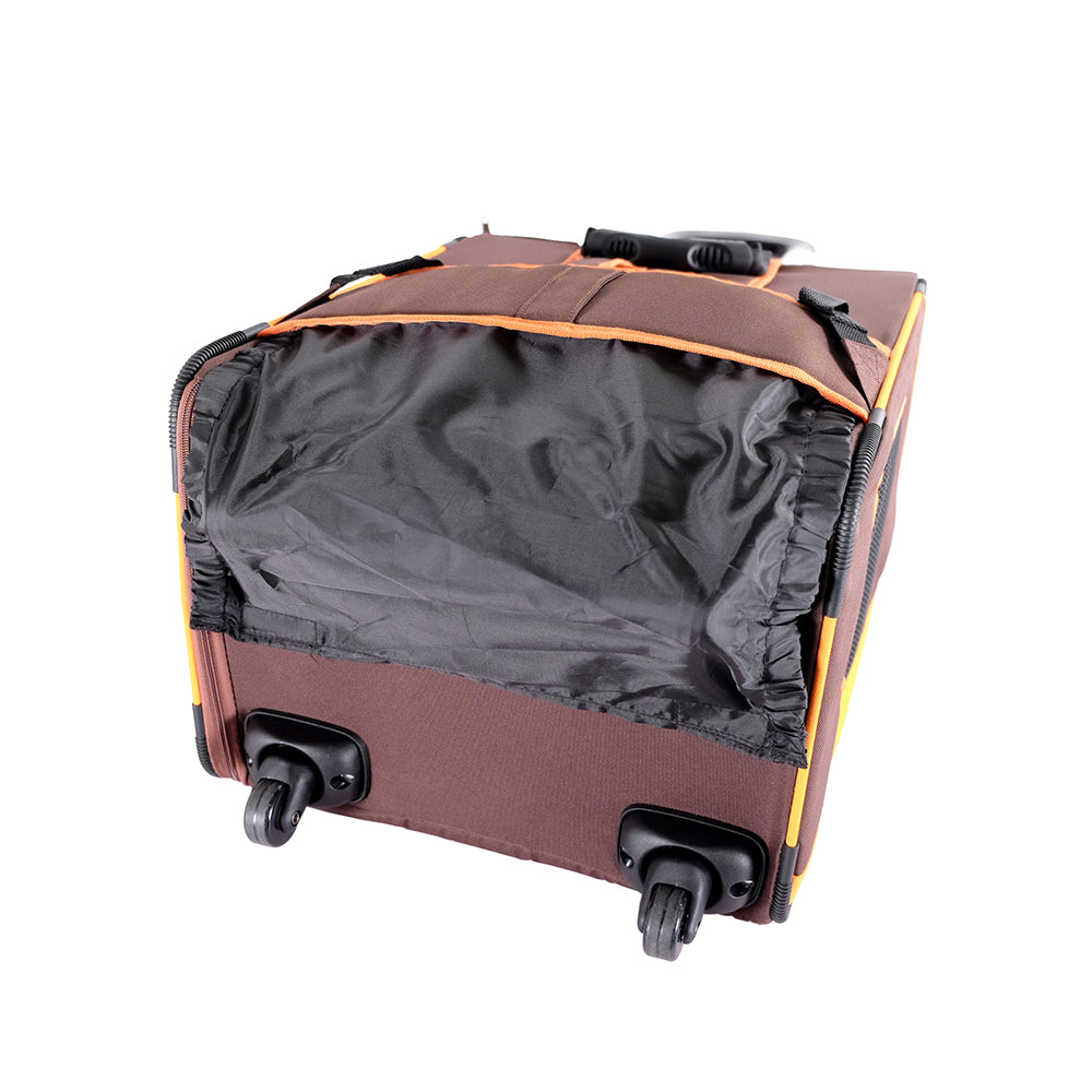 Ibiyaya New Liso Backpack Parallel Transport Pet Trolley (Up to 10Kg) - Orange/Brown