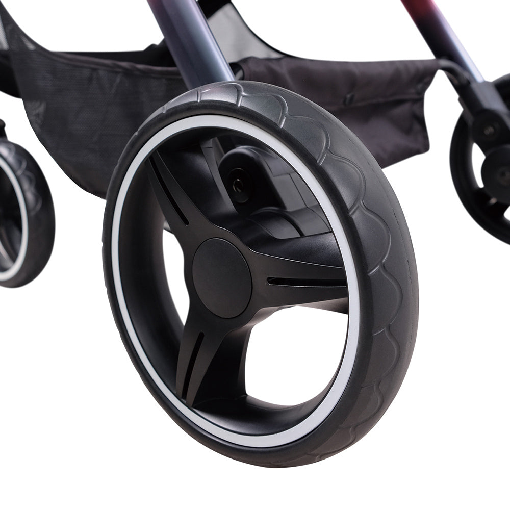 Ibiyaya Retro Luxe Folding Pet Stroller (Up to 30kg) - Prism Black