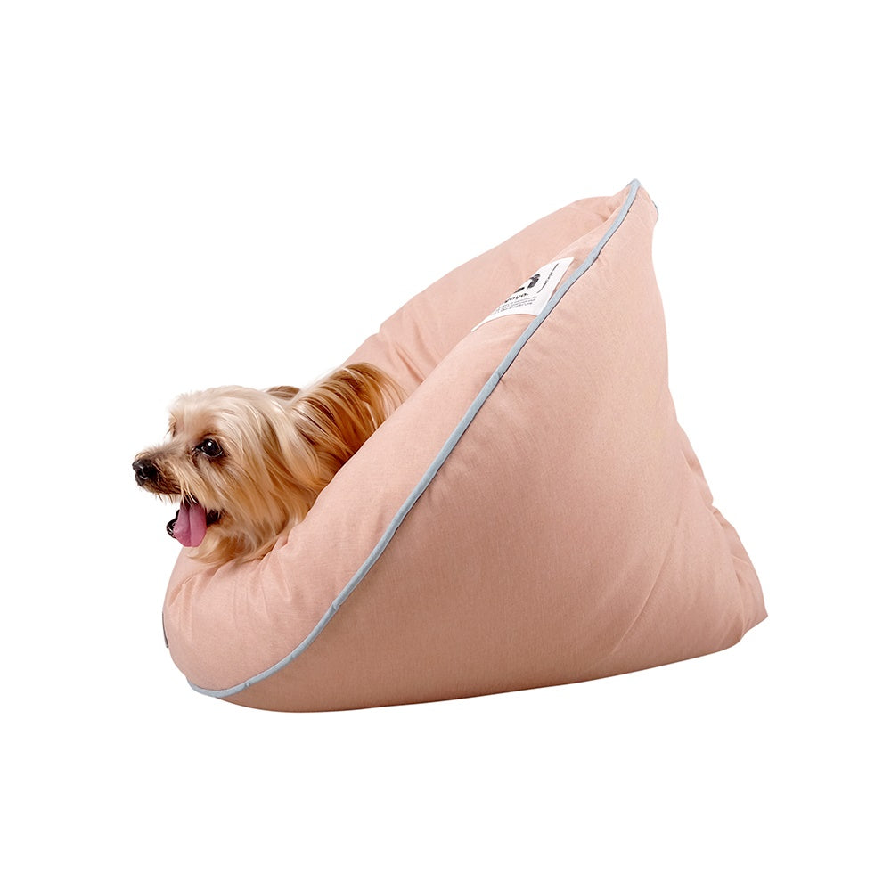 Ibiyaya Snuggler Super Comfortable Nook Pet Bed - Playful Peach
