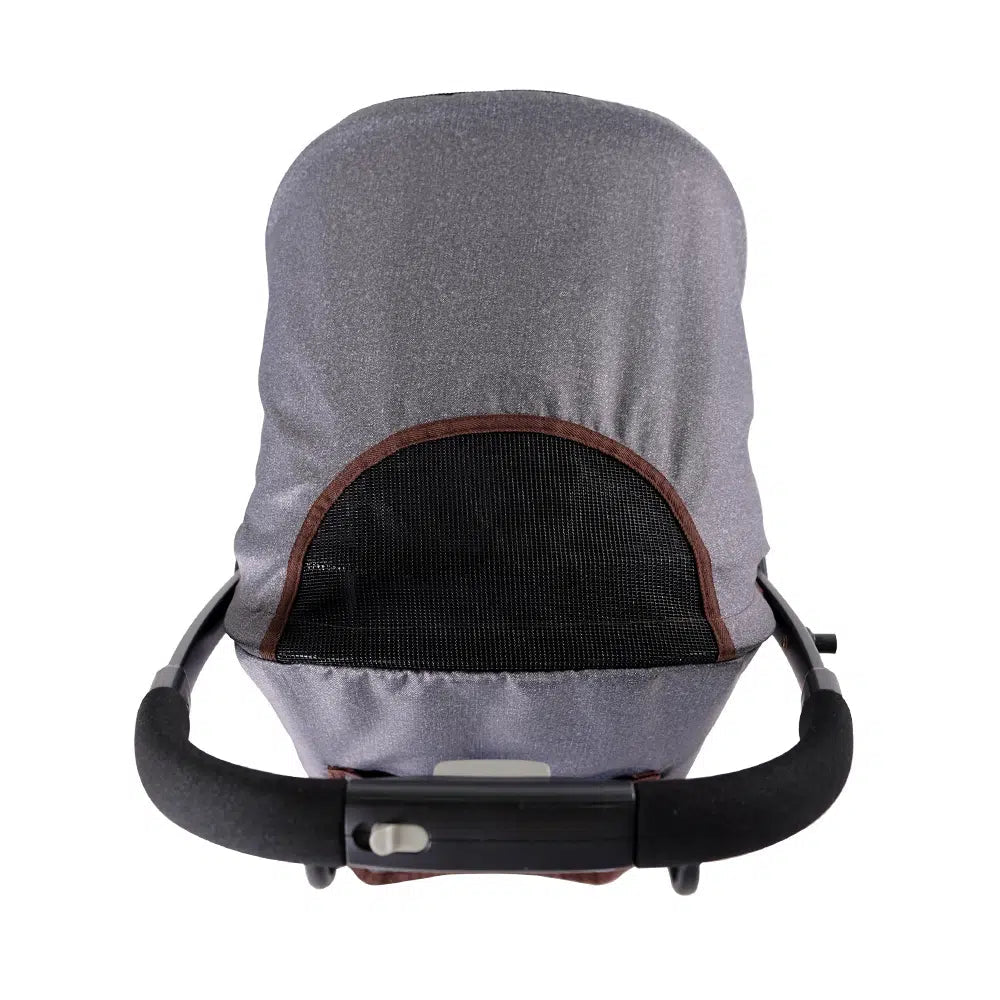 Ibiyaya Speedy Fold Pet Buggy Easy to Store Pet Stroller (Up to 20Kg) - Grey Denim