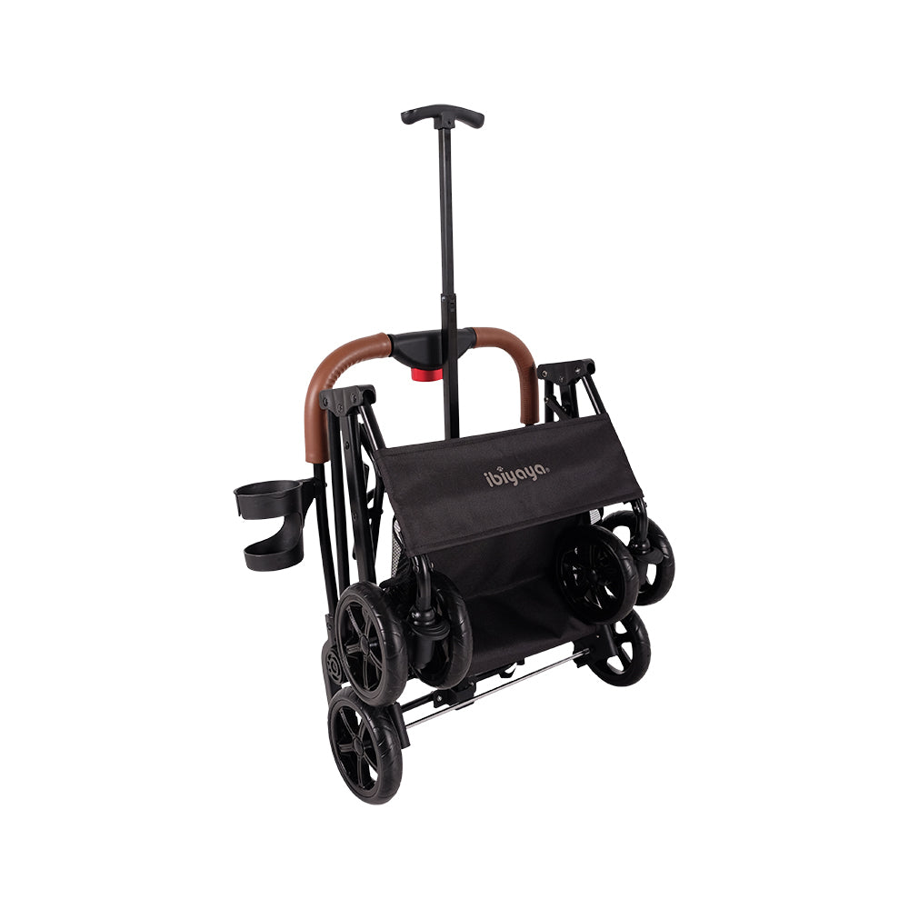 Ibiyaya Travois Tri-fold Pet Travel Stroller System (Up to 15Kg) - Nimbus Gray