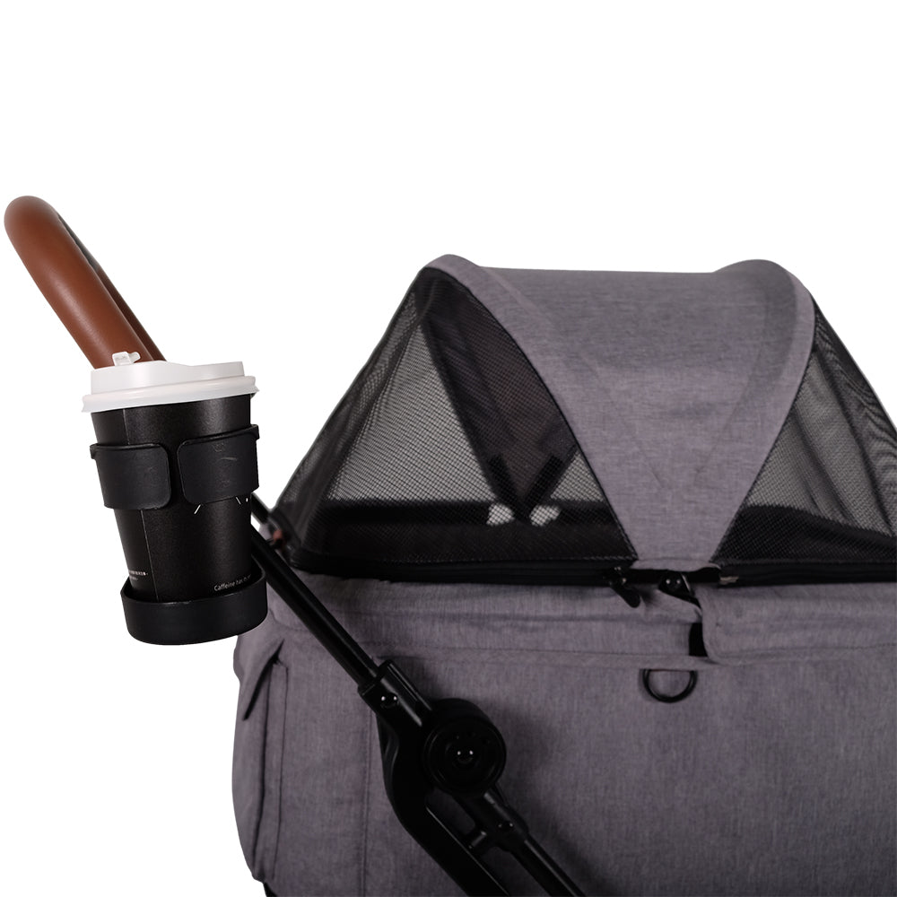 Ibiyaya Travois Tri-fold Pet Travel Stroller System (Up to 15Kg) - Nimbus Gray